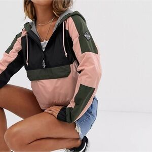 Hollister Green, Pink and Black Jacket